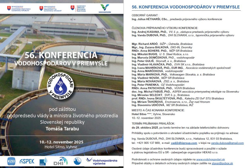 Program prednášok a konferencie spolu s pozvánkou